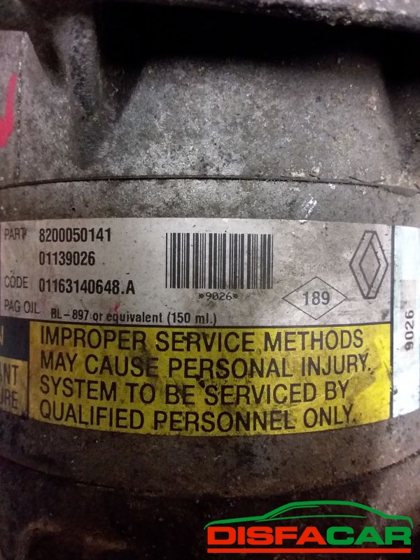 Compressore clima usato Renault Megane 1A SERIE 1999, codice 9026 – foto 3 di 10