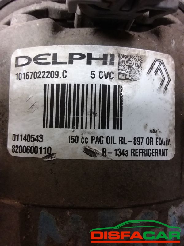 Compressore clima usato Renault Megane 2A SERIE 2002, codice 01140543 – foto 2 di 9