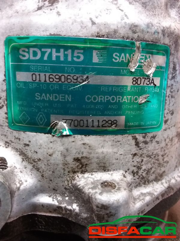 Compressore clima usato Renault Espace 3A SERIE 1996, codice sanden – foto 2 di 9