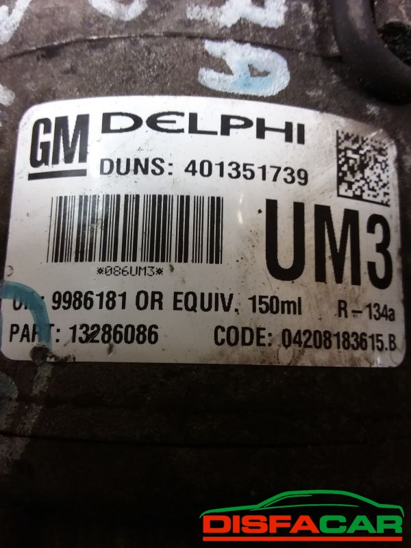 Compressore clima usato Opel Astra H - ZAFIRA B 2004, codice 401351739 – foto 2 di 10