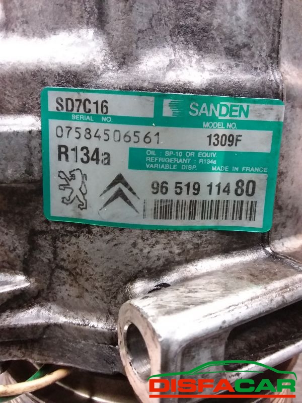 Compressore clima usato Citroën C4 BERLINGO - PEUGEOT 307 - 308 - 3008 - RANCH-PARTNER 2004 – foto 2 di 10