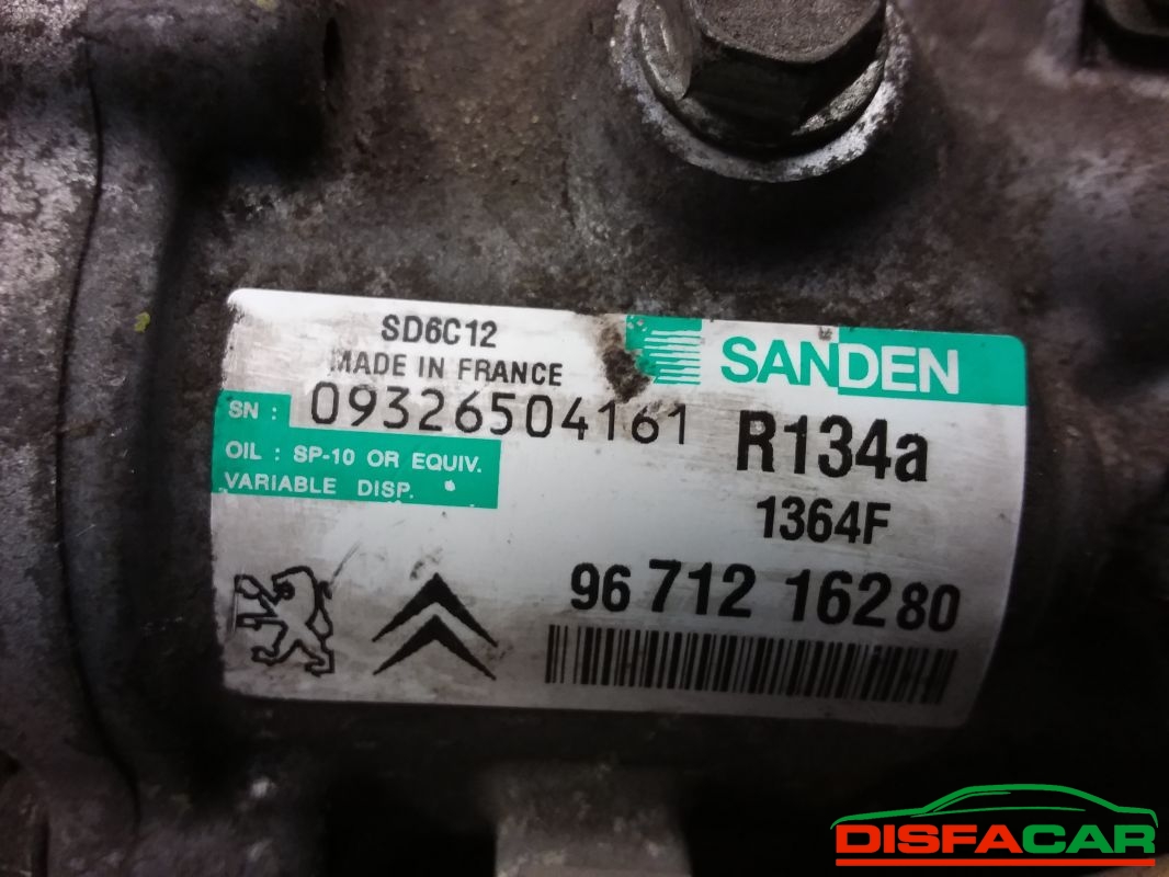 Compressore clima usato Citroën DS3 C3- . PEUGEOT 207 - 208 - 307 - 308 2000, codice 1364f – foto 2 di 10