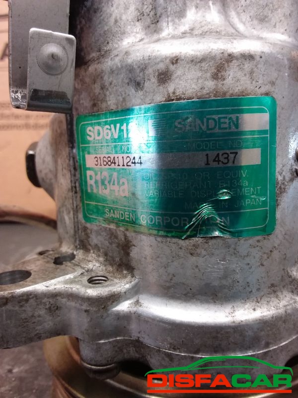 Compressore clima usato Peugeot 206 307 1998, codice sanden – foto 2 di 10