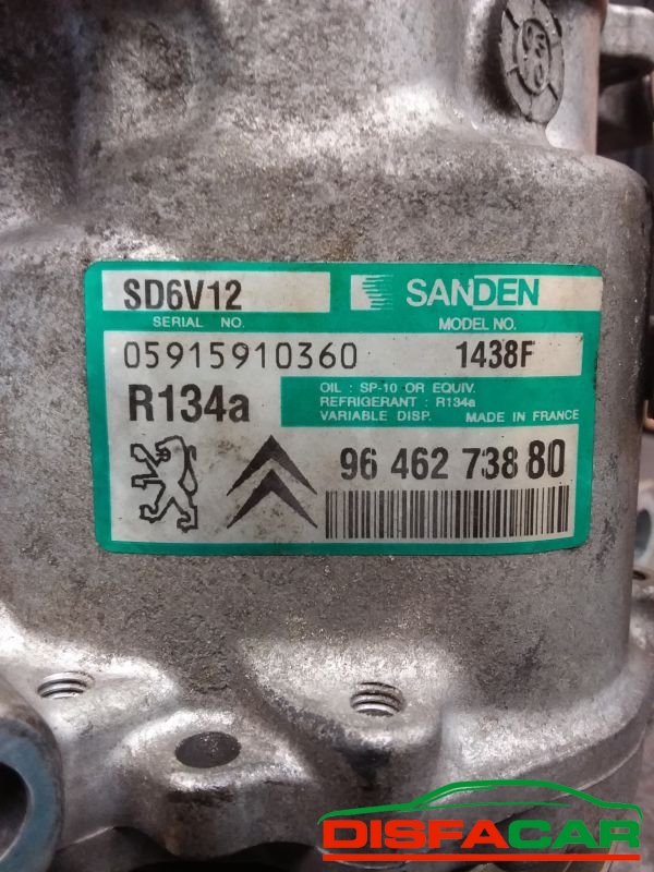 Compressore clima usato Peugeot 206 1998, codice 1438f – foto 2 di 10