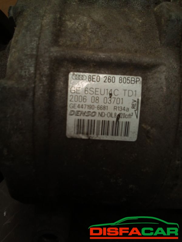 Compressore clima usato Audi A4 A5 - A6 2004, codice denso – foto 2 di 10