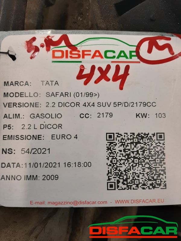 Assale anteriore con differenziale 4x4 usato Tata Safari 4x4 1999, codice 2.2 L DICOR – foto 13 di 14