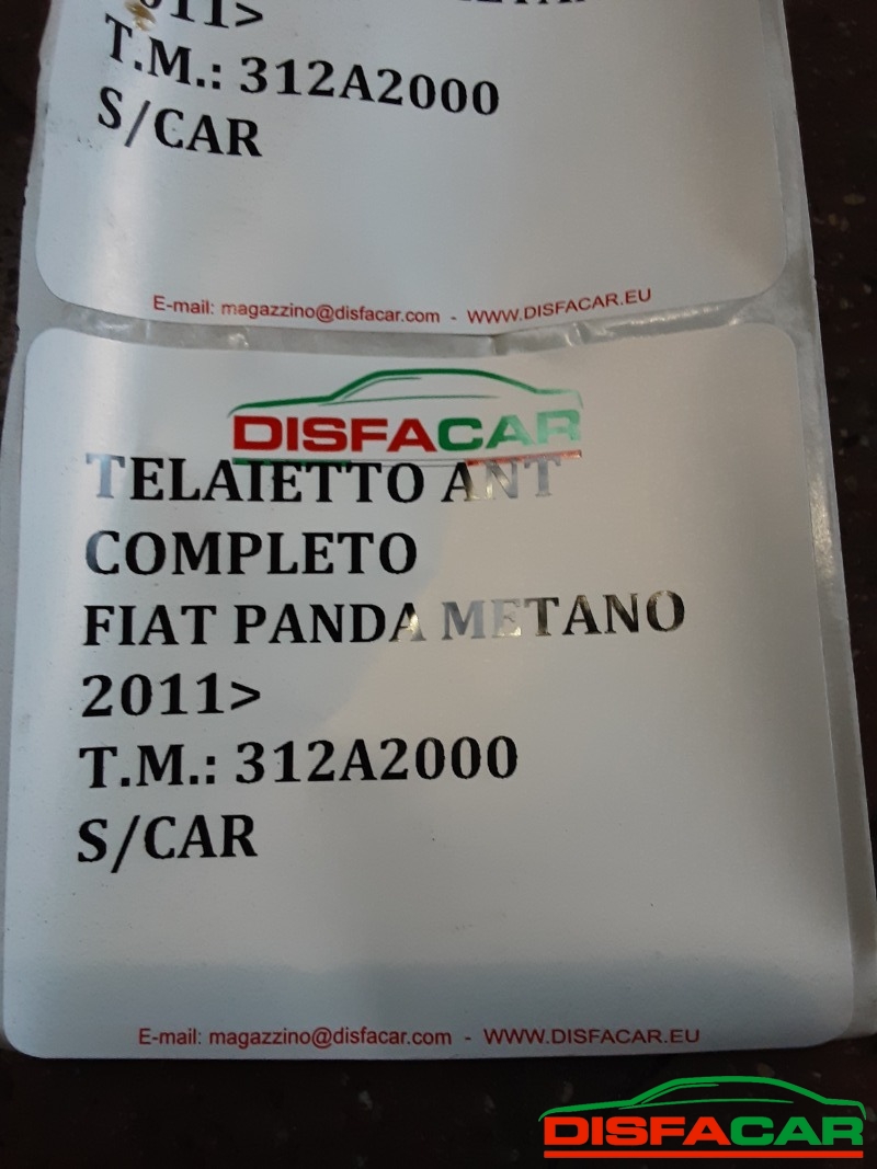 Telaietto anteriore usato Fiat New Panda TWINAIR METANO 2011, codice 312A2000 – foto 9 di 9