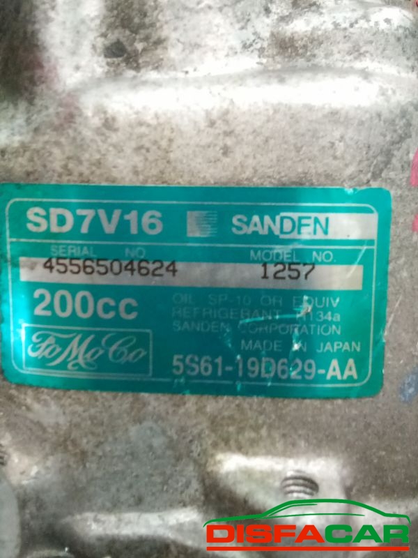 Compressore clima usato Ford Fiesta 5A SERIE 2002, codice sanden – foto 2 di 10