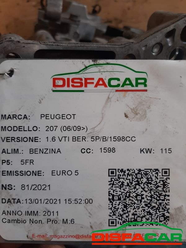 Cambio usato Peugeot 207 2009, codice 5FR – foto 10 di 11