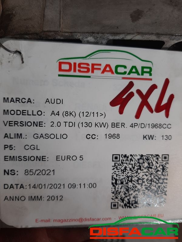 Cambio usato Audi A4 4x4 2011, codice nek – foto 11 di 12