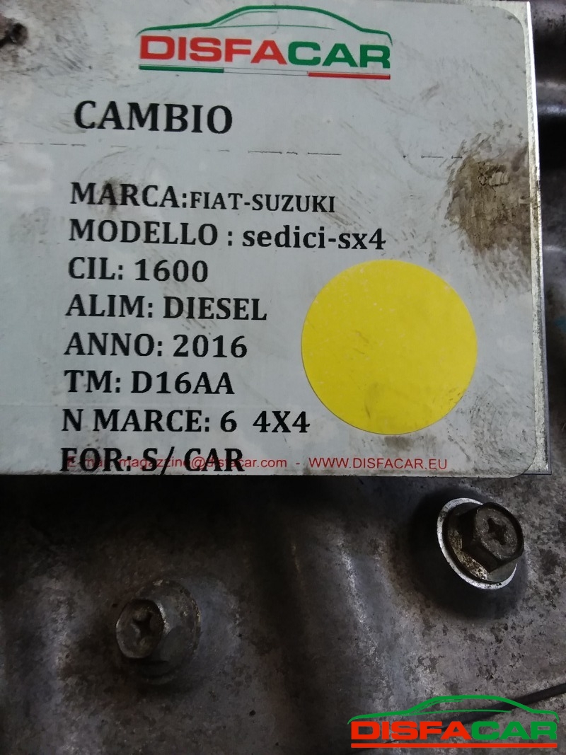 Cambio usato Fiat Sedici 4x4 SUZUKI -SX4 solo RIPARTITORE 2016, codice k0go1008 – foto 13 di 13