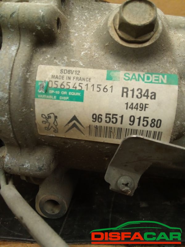 Compressore clima usato Peugeot 206 307, CITROEN C2, C3 1999, codice 1449f – foto 2 di 10