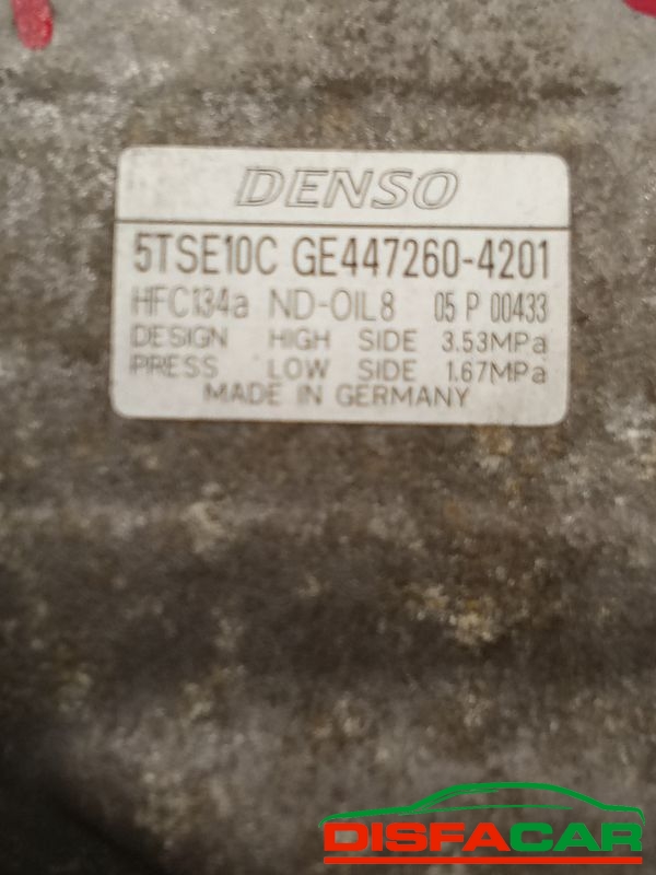 Compressore clima usato Toyota Yaris 3A SERIE, 4A SERIE 2005, codice 447260-4201 – foto 2 di 10