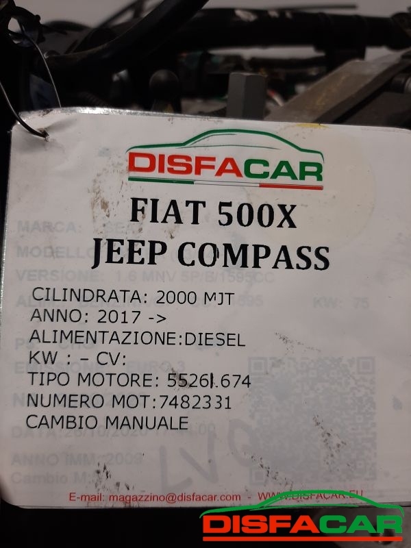 Motore usato Fiat 500X JEEP COMPASS 2017, codice 55261674 – foto 13 di 14