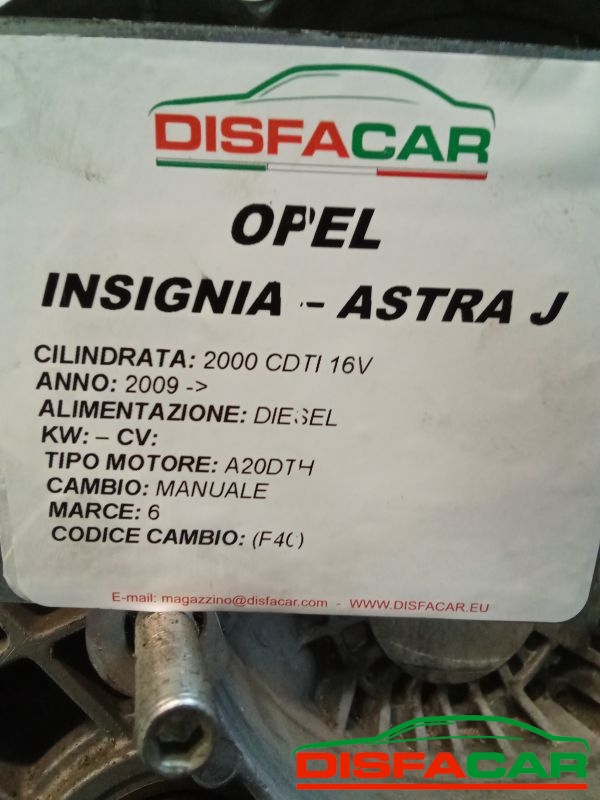 Cambio usato Opel Insignia ASTRA J 2009, codice A20DTH – foto 12 di 13