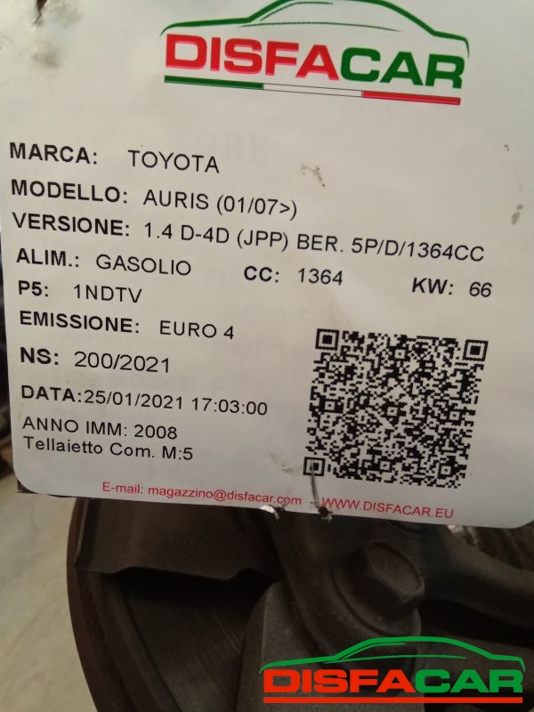 Telaietto anteriore usato Toyota Auris (JPP) 2007, codice 1NDTV – foto 11 di 11