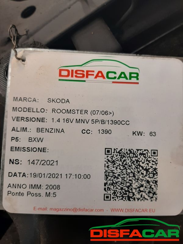 Assale posteriore usato Skoda Roomster 2006, codice BXW – foto 7 di 7
