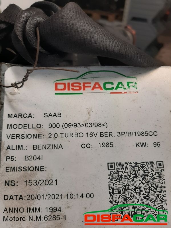 Motore usato Saab 900 TURBO 1993, codice B204I – foto 7 di 7
