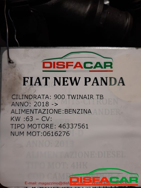 Motore usato Fiat New Panda METANO 2018, codice 46337561 – foto 13 di 14