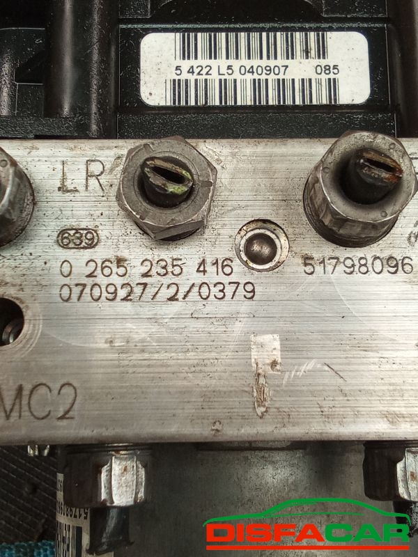 Centralina ABS usata Fiat Bravo 2A SERIE 2007, codice 0265235416 – foto 3 di 8