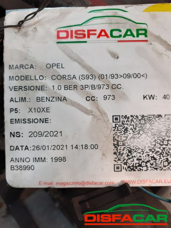 Motore usato Opel Corsa B 1993, codice X10XE – foto 7 di 7