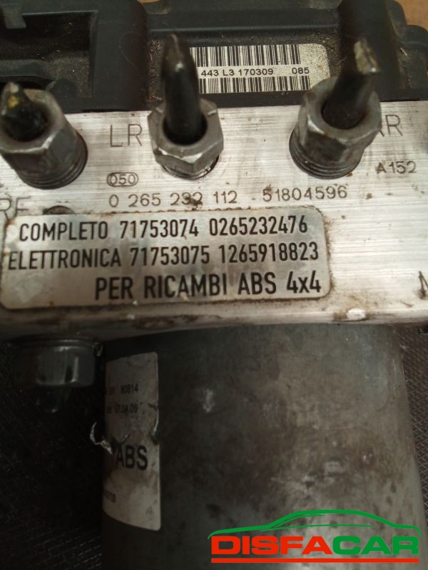 Centralina ABS usata Fiat Ducato 3A SERIE 33/35 - BOXER 2006, codice 0265232112 – foto 3 di 8
