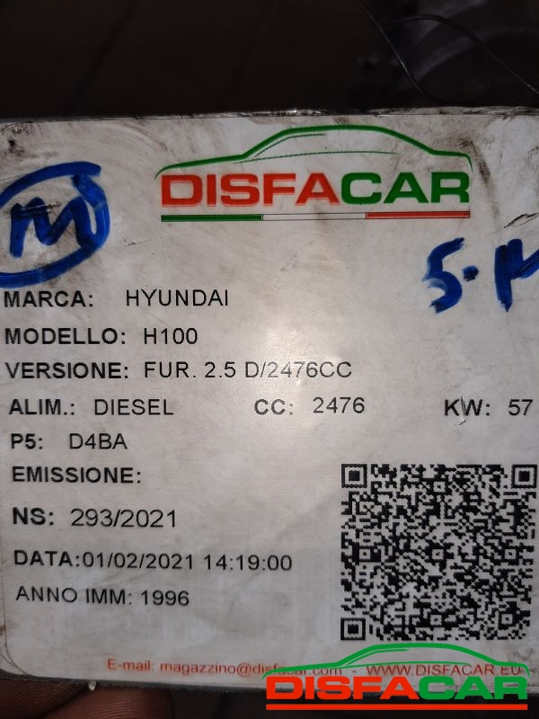 Cambio usato Hyundai H 100 1996, codice D4BA – foto 11 di 12