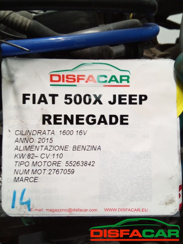 Motore usato Fiat 500X JEEP RENEGADE 2015, codice 55263842 – foto 10 di 11