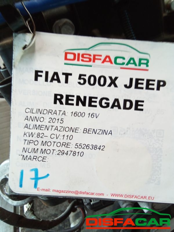 Motore usato Fiat 500X JEEP RENEGADE 2015, codice 55263842 – foto 10 di 11