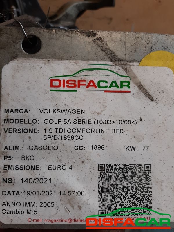 Cambio usato Volkswagen Golf 5 2003, codice gqq – foto 9 di 10