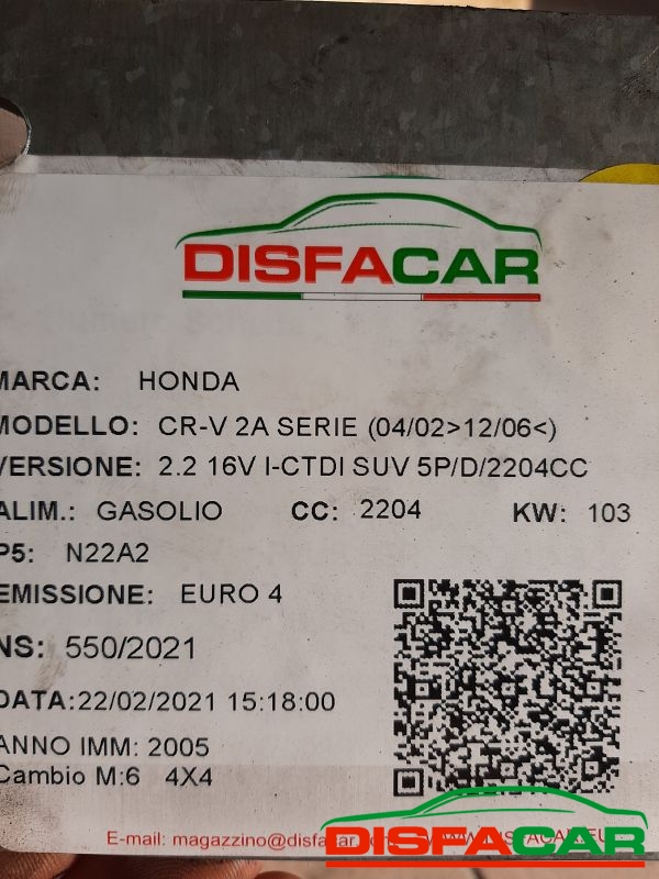 Cambio usato Honda CR-V 2 serie 4x4 2002, codice mbe9 – foto 12 di 13