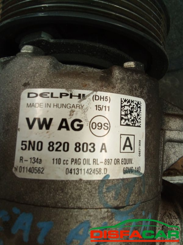 Compressore clima usato Seat Altea GOLF 6A SERIE- POLO 6R 2004, codice 5n0820803a – foto 3 di 10