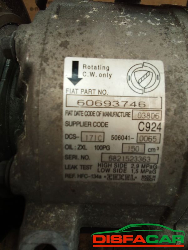 Compressore clima usato Alfa Romeo Alfa 159 2005 – foto 3 di 10