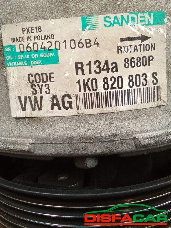 Compressore clima usato Volkswagen Golf 5A SERIE, AUDI A1, A3, TT, SEAT ALTEA, LEON, SKODA OCTAVIA… – foto 3 di 10