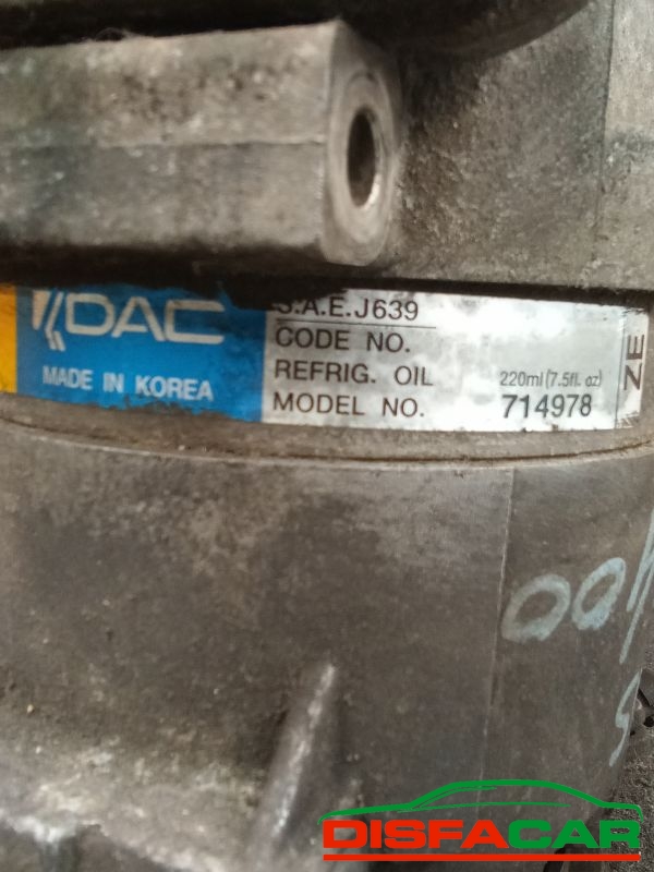 Compressore clima usato Chevrolet Daewoo Kalos (T200) 2002, codice F14D3 – foto 3 di 10