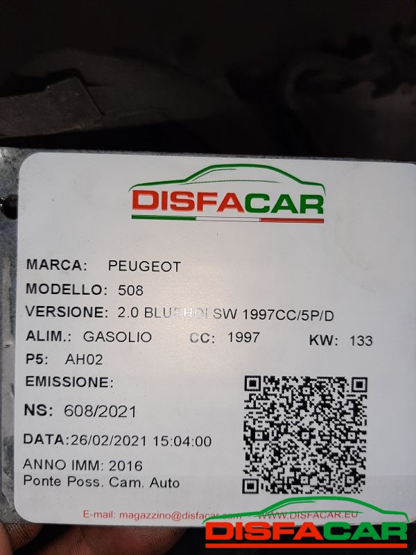 Assale posteriore usato Peugeot 508 2016, codice AH02 – foto 9 di 9