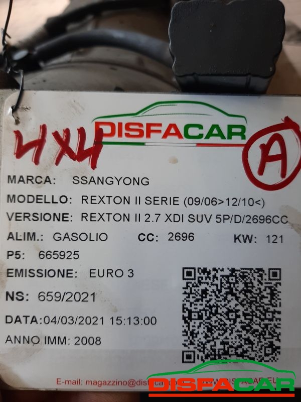 Cambio usato Ssangyong REXTON 2 serie 4x4 AUTOMATICO 2006, codice 665925 – foto 11 di 12