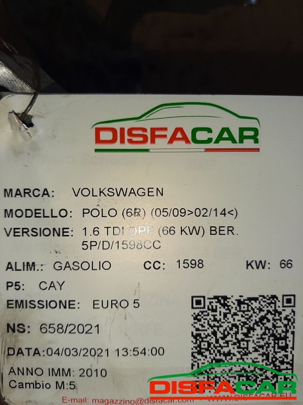 Cambio usato Volkswagen Polo 6R 2009, codice CAY – foto 10 di 11