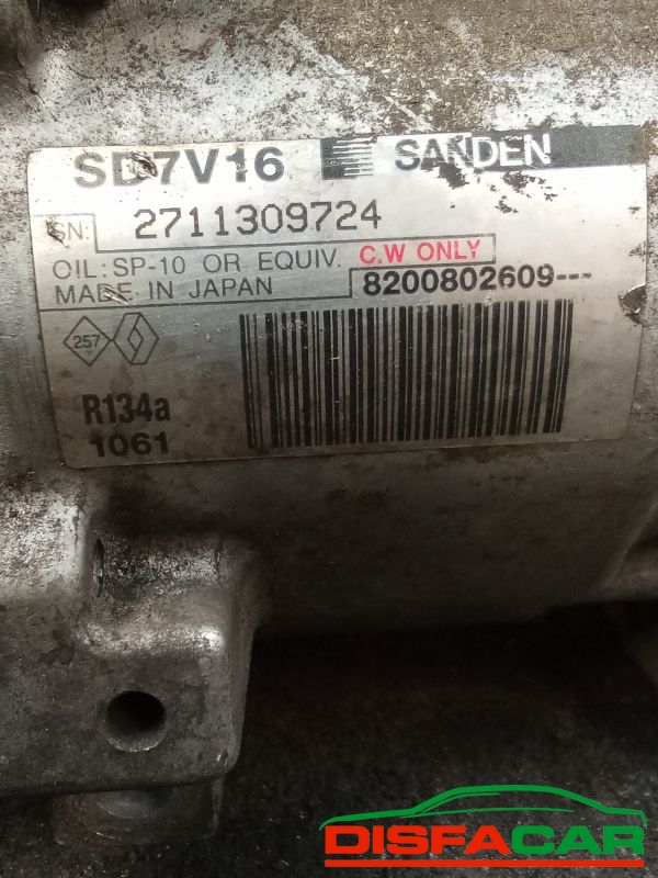 Compressore clima usato Dacia Logan 2005, codice K9KK7 – foto 3 di 10