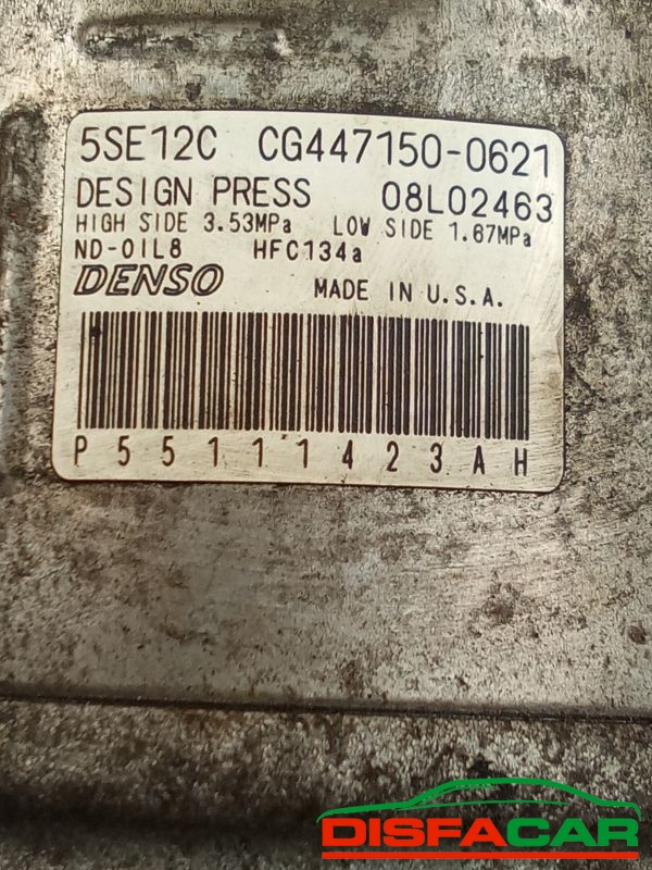 Compressore clima usato Dodge Caliber JEEP 2006, codice denso – foto 3 di 10