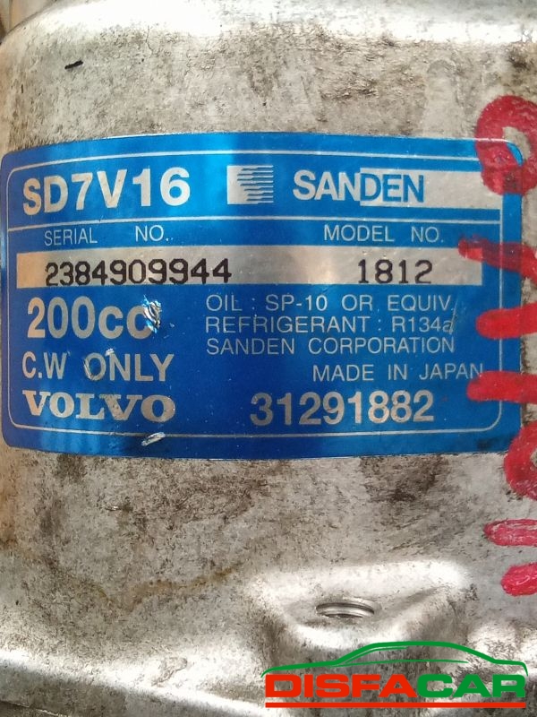 Compressore clima usato Volvo C30 2006, codice descrizione – foto 3 di 10