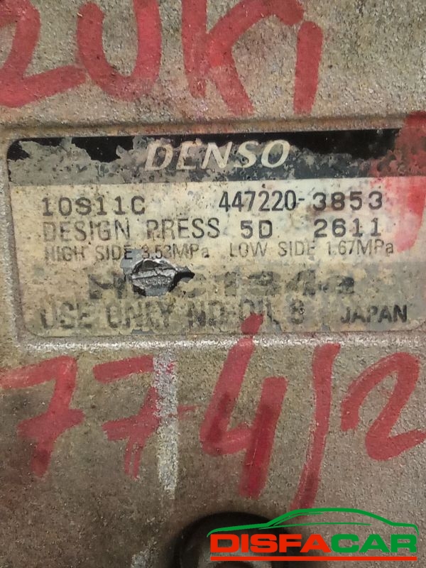 Compressore clima usato Suzuki Alto 4A SERIE 2002, codice F10D – foto 3 di 10