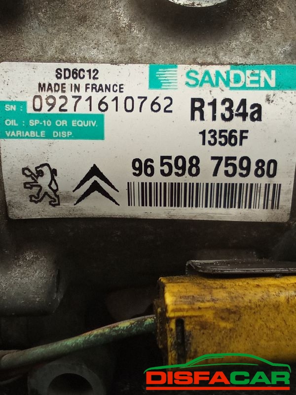Compressore clima usato Peugeot 307 CITROEN C4 - 308 2000, codice 1356f – foto 3 di 10
