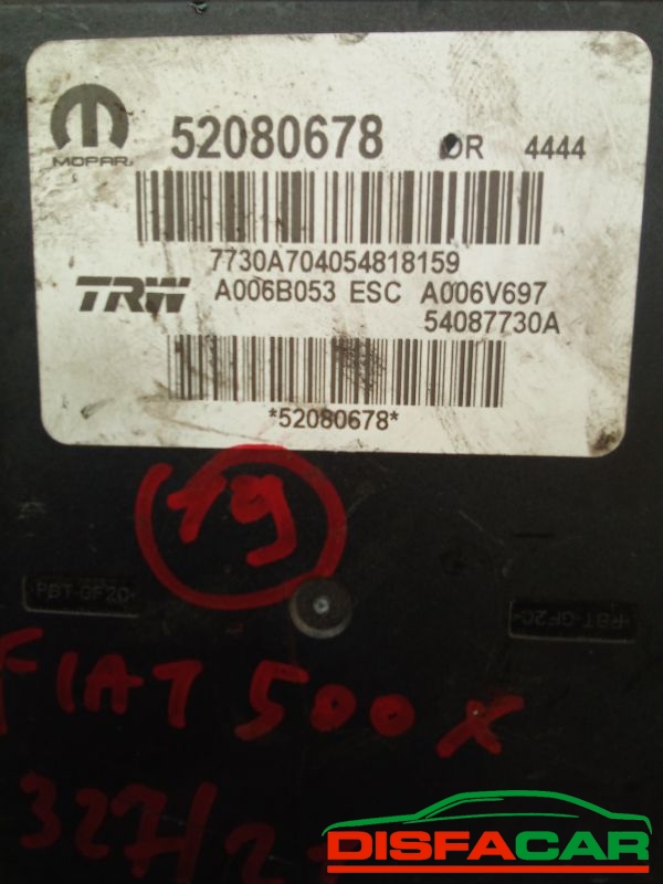 Centralina ABS usata Fiat 500X 2014, codice 54087730a – foto 3 di 8
