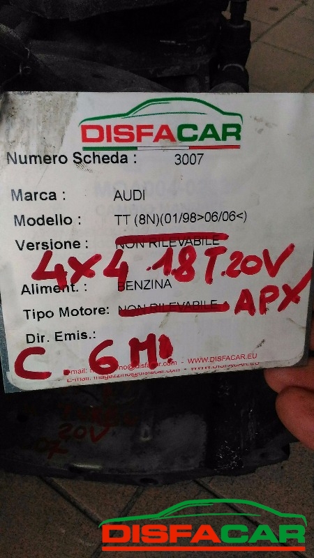 Cambio usato Audi TT 4WD 1998, codice dqb – foto 11 di 14