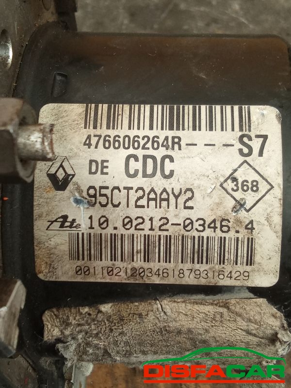 Centralina ABS usata Renault Megane 3A SERIE 2008, codice 10.0212-0346.4 – foto 3 di 8