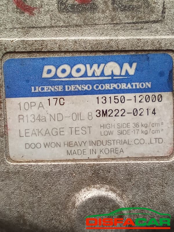 Compressore clima usato Kia Carnival 2A SERIE 2002, codice 13150-12000 – foto 3 di 10
