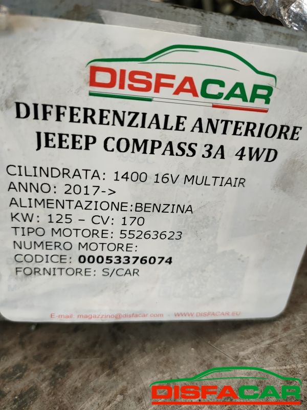 Assale anteriore con differenziale 4x4 usato Jeep Compass 3A SERIE 4WD 2017, codice 00053376074 – foto 10 di 10