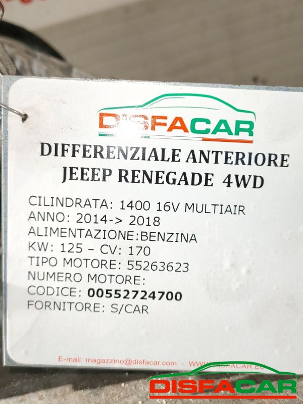 Assale anteriore con differenziale 4x4 usato Jeep Renegade 2014, codice 00552724700 – foto 11 di 11