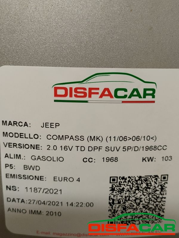 Lamierati usati Jeep Compass 1A SERIE MUSO 2006 – foto 16 di 16